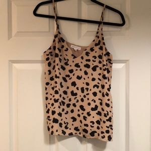 Animal print scalloped neckline Socialite tank.